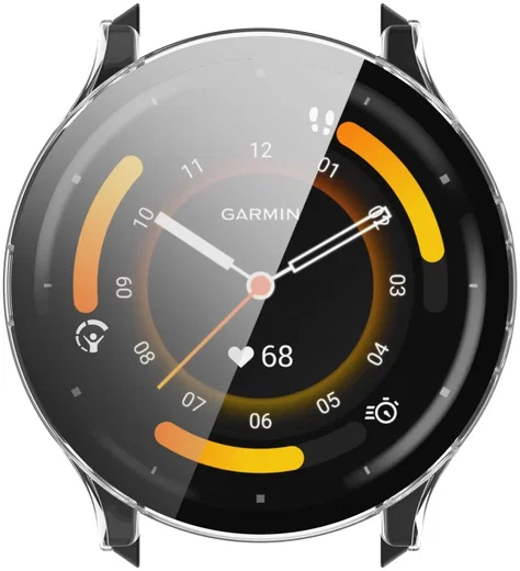 Garmin Venu 3S Hoesje - Bumper met Tempered Glass - Wit afbeelding 3