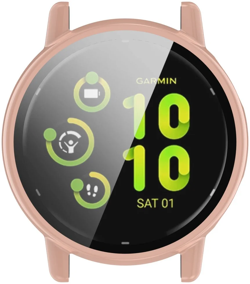 Garmin Vivoactive 5 Hoesje -  Bumper met Tempered Glass -  Roze afbeelding 7