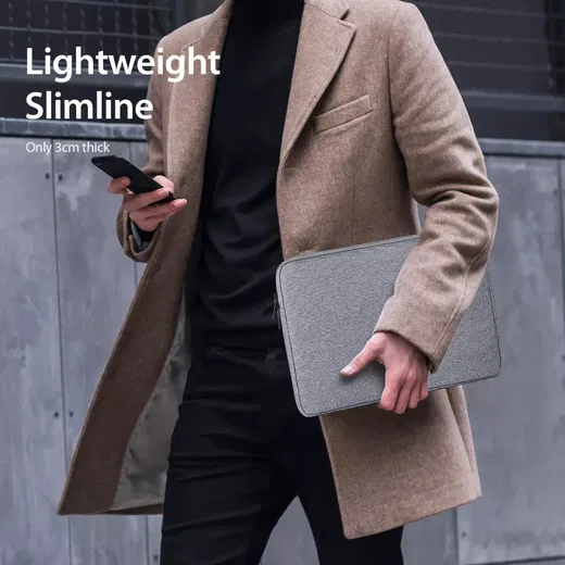 Dux Ducis LBDA MacBook / Laptop Sleeve Hoes 13 - 13.9 Inch Grijs afbeelding 2