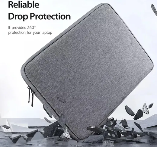 Dux Ducis LBDA MacBook / Laptop Sleeve Hoes 13 - 13.9 Inch Grijs afbeelding 3