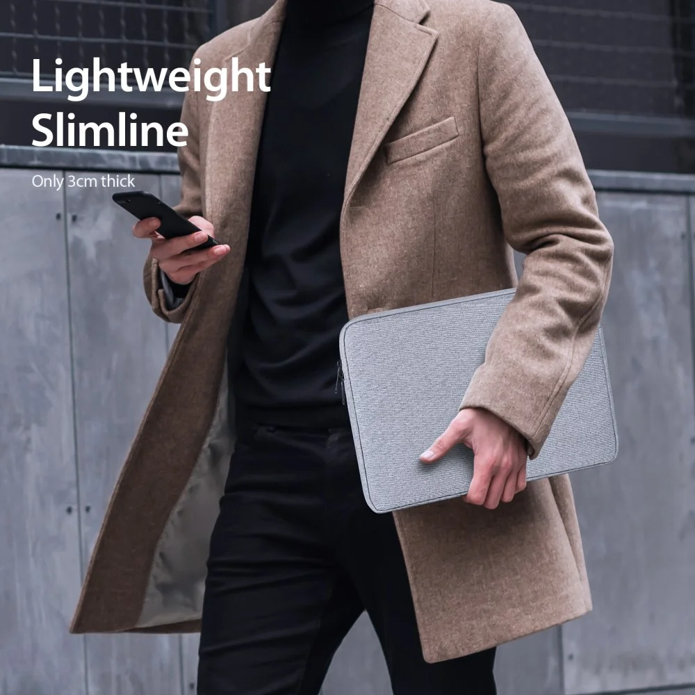 Dux Ducis LBDA MacBook / Laptop Sleeve Hoes 13 - 13.9 Inch Licht Grijs afbeelding 2