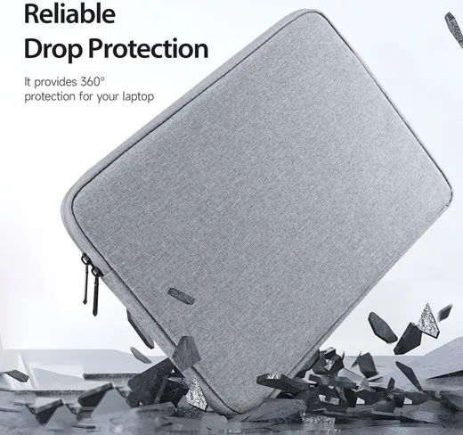 Dux Ducis LBDA MacBook / Laptop Sleeve Hoes 13 - 13.9 Inch Licht Grijs afbeelding 3