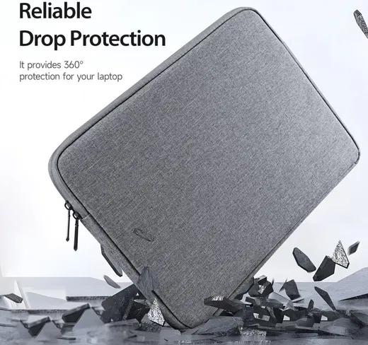 Dux Ducis LBDA MacBook / Laptop Sleeve Hoes 14 - 15.4 Inch Grijs afbeelding 3