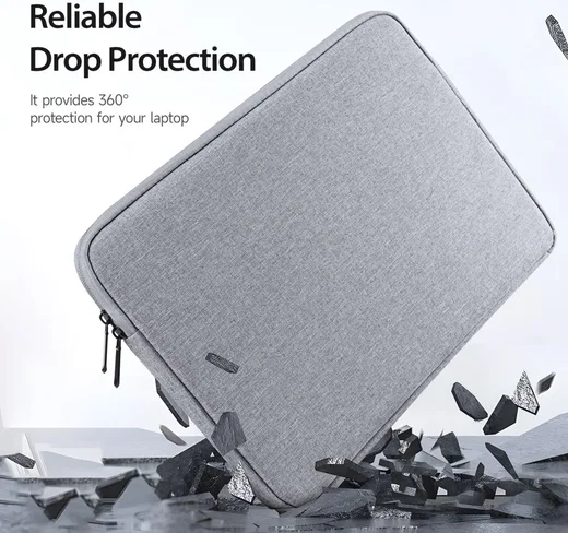 Dux Ducis LBDA MacBook / Laptop Sleeve Hoes 14 - 15.4 Inch Licht Grijs afbeelding 3
