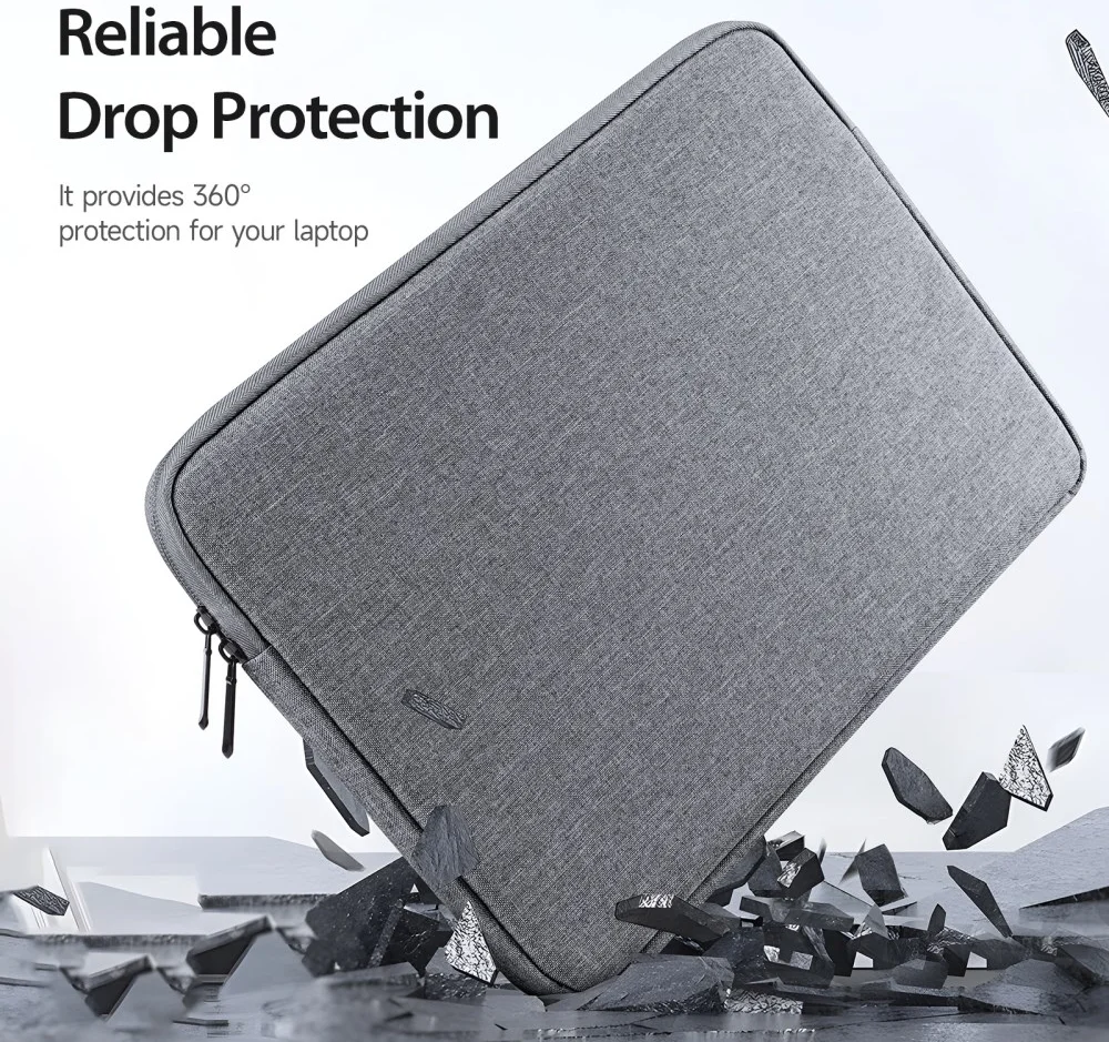 Dux Ducis LBDA MacBook / Laptop Sleeve Hoes 15.5 - 16 Inch Grijs afbeelding 3