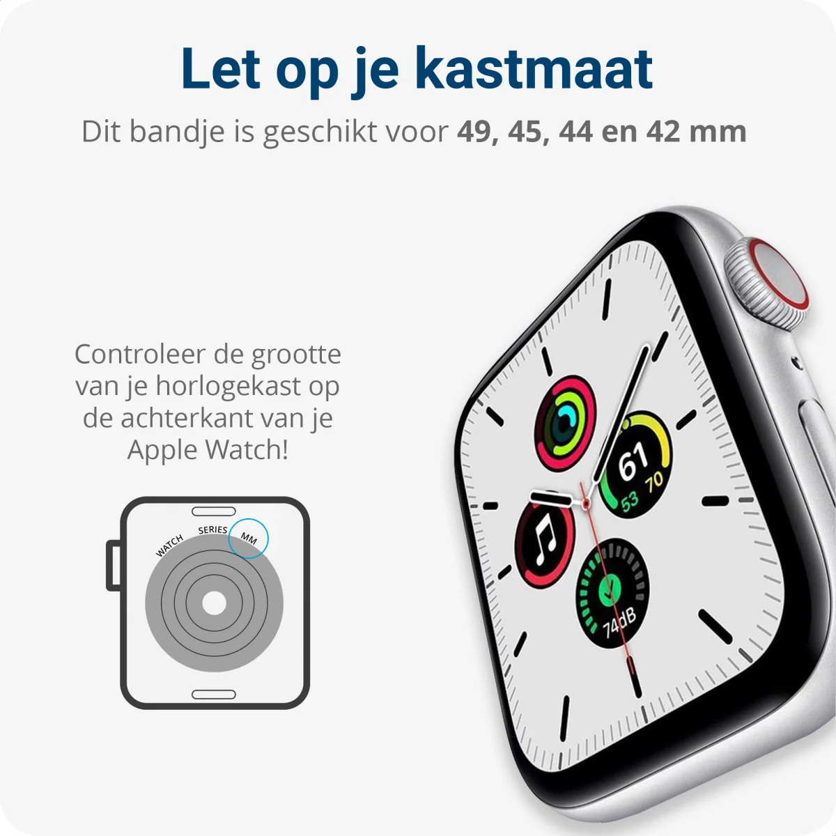 ZAGG Gear4 - Apple Watch Bandje - 49MM/55MM/44MM/42MM - Gevlochten Nylon - Rood afbeelding 4