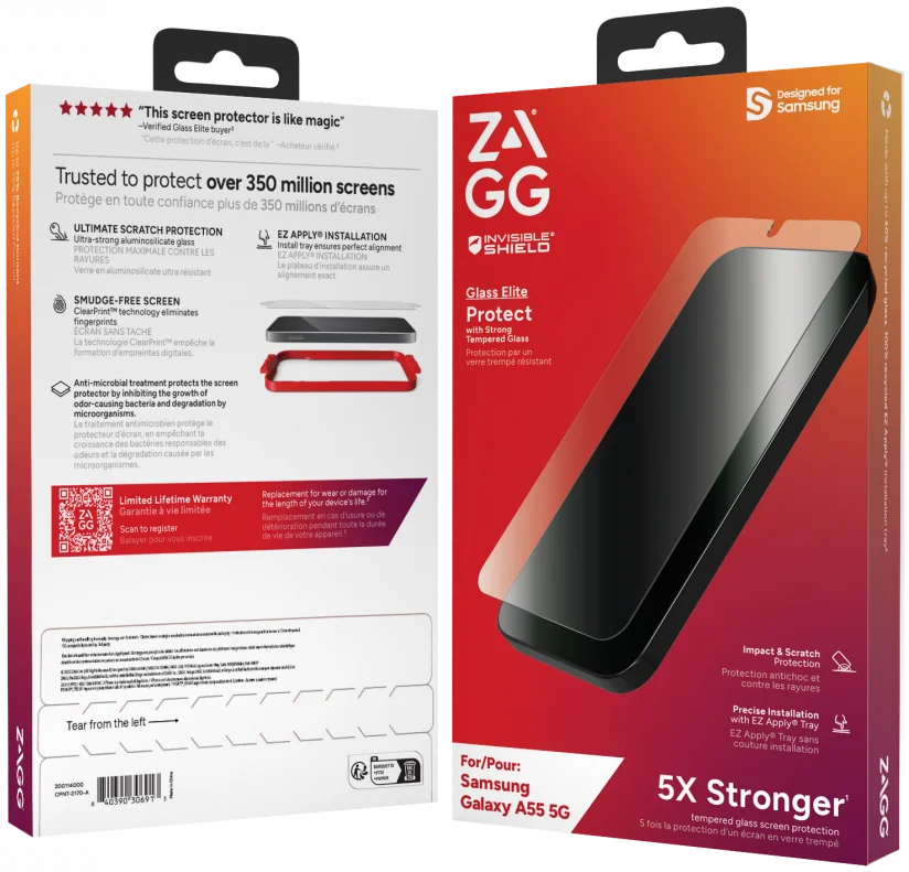 ZAGG InvisibleShield Glass Elite Samsung Galaxy A55 Screen Protector afbeelding 5