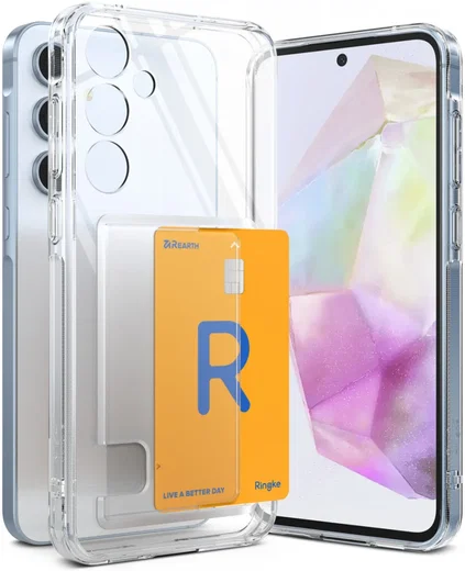 Ringke Fusion Card Samsung Galaxy A35 Hoesje Kaarthouder Transparant afbeelding 1