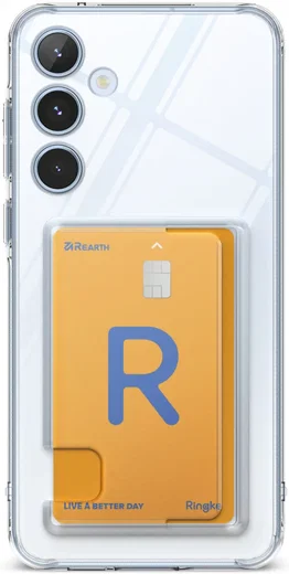 Ringke Fusion Card Samsung Galaxy A35 Hoesje Kaarthouder Transparant afbeelding 2
