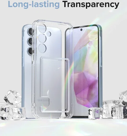 Ringke Fusion Card Samsung Galaxy A35 Hoesje Kaarthouder Transparant afbeelding 3