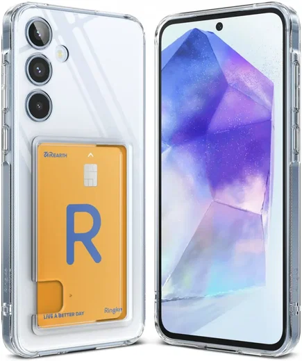 Ringke Fusion Card Samsung Galaxy A55 Hoesje Kaarthouder Transparant afbeelding 13