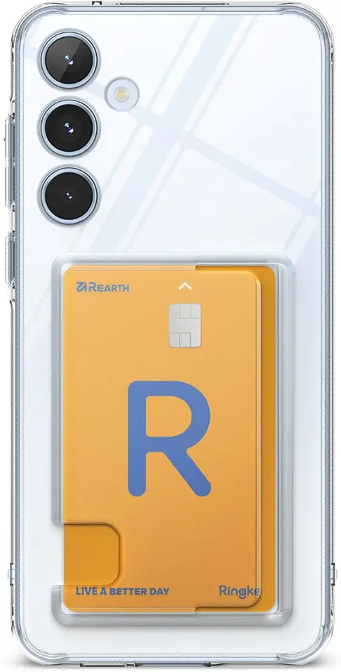 Ringke Fusion Card Samsung Galaxy A55 Hoesje Kaarthouder Transparant afbeelding 2