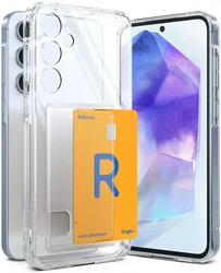 Ringke Fusion Card Samsung Galaxy A55 Hoesje Kaarthouder Transparant afbeelding
