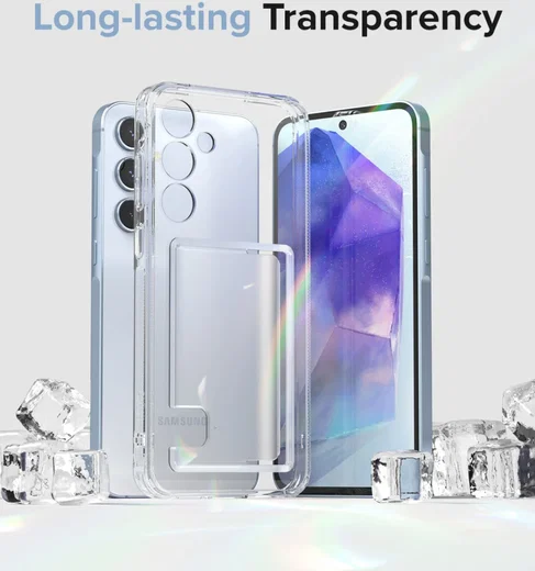 Ringke Fusion Card Samsung Galaxy A55 Hoesje Kaarthouder Transparant afbeelding 4