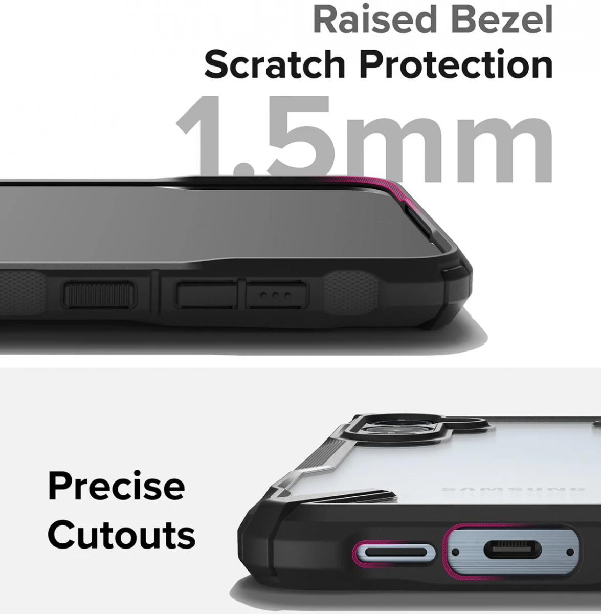Ringke Fusion X Samsung Galaxy A55 Hoesje Back Cover Transparant Zwart afbeelding 10