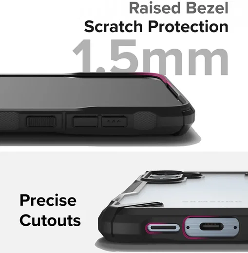 Ringke Fusion X Samsung Galaxy A55 Hoesje Back Cover Transparant Zwart afbeelding 10