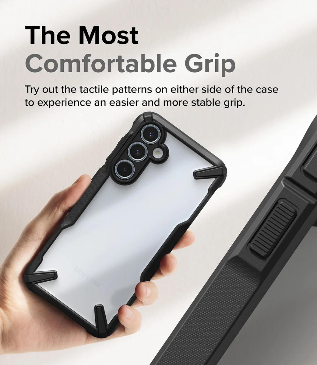 Ringke Fusion X Samsung Galaxy A55 Hoesje Back Cover Transparant Zwart afbeelding 4