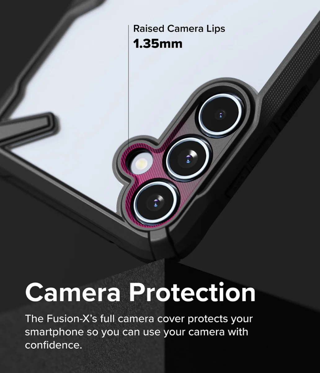 Ringke Fusion X Samsung Galaxy A55 Hoesje Back Cover Transparant Zwart afbeelding 7