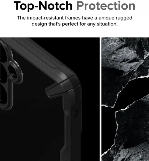 Ringke Fusion X Samsung Galaxy A55 Hoesje Back Cover Transparant Zwart afbeelding 9