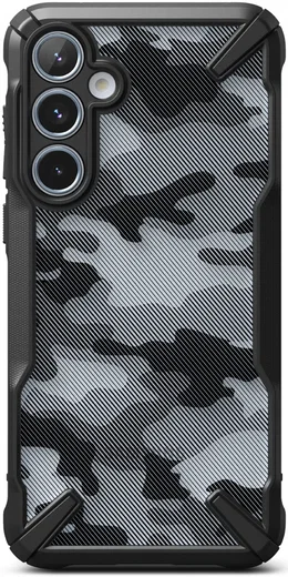 Ringke Fusion X Samsung Galaxy A55 Hoesje Back Cover Camo Zwart afbeelding 2