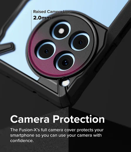 Ringke Fusion X OnePlus 12R Hoesje Back Cover Zwart afbeelding 6