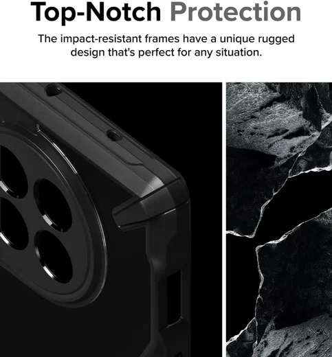 Ringke Fusion X OnePlus 12R Hoesje Back Cover Zwart afbeelding 7