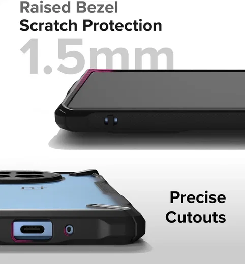 Ringke Fusion X OnePlus 12R Hoesje Back Cover Zwart afbeelding 8