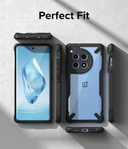 Ringke Fusion X OnePlus 12R Hoesje Back Cover Zwart afbeelding 9
