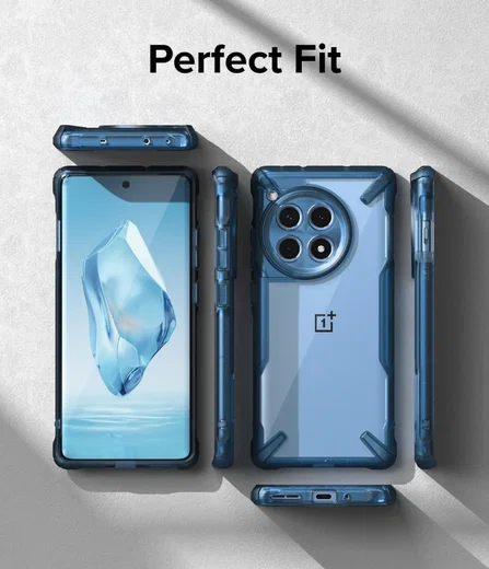 Ringke Fusion X OnePlus 12R Hoesje Back Cover Blauw afbeelding 10