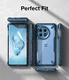 Ringke Fusion X OnePlus 12R Hoesje Back Cover Blauw afbeelding 10