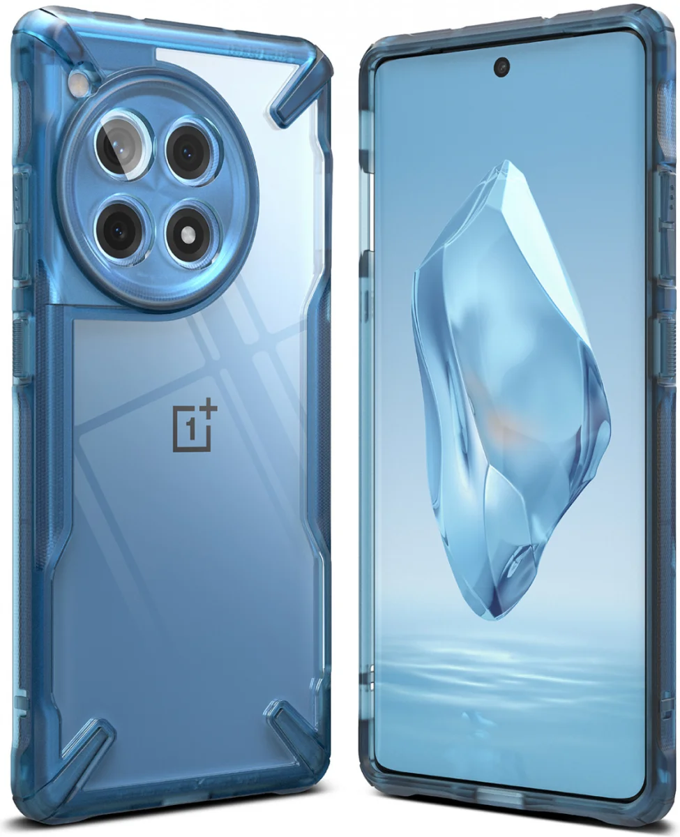 Ringke Fusion X OnePlus 12R Hoesje Back Cover Blauw afbeelding 11