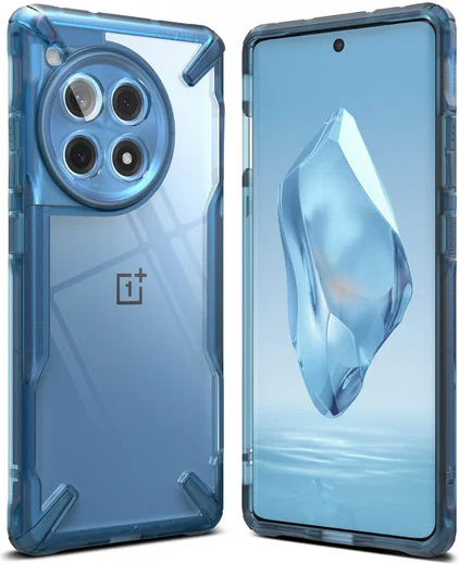 Ringke Fusion X OnePlus 12R Hoesje Back Cover Blauw afbeelding 11