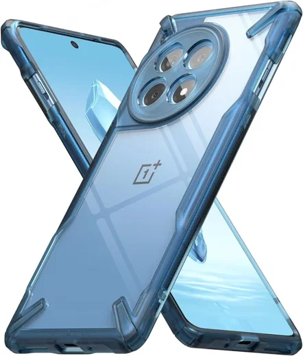 Ringke Fusion X OnePlus 12R Hoesje Back Cover Blauw afbeelding 2