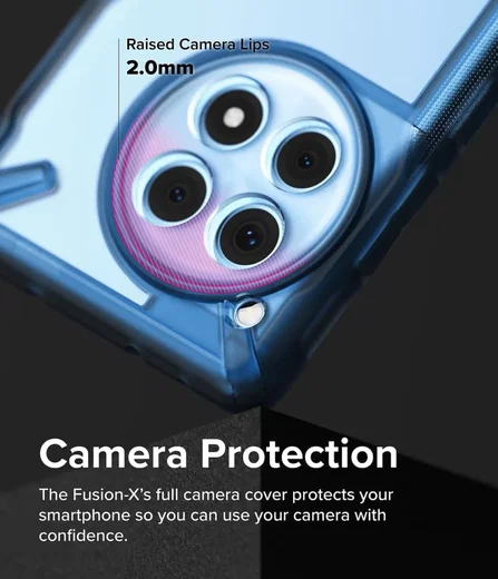 Ringke Fusion X OnePlus 12R Hoesje Back Cover Blauw afbeelding 7