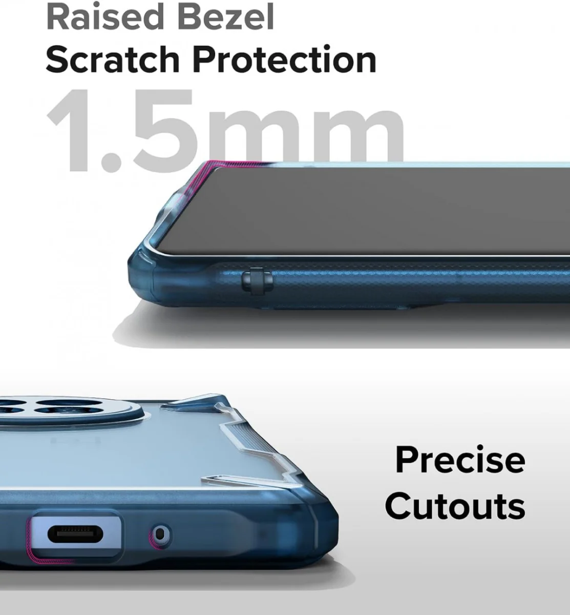 Ringke Fusion X OnePlus 12R Hoesje Back Cover Blauw afbeelding 9