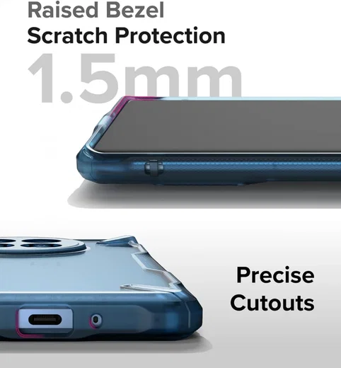 Ringke Fusion X OnePlus 12R Hoesje Back Cover Blauw afbeelding 9