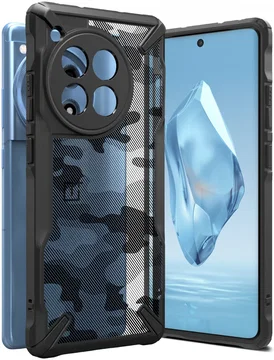 Ringke Fusion X OnePlus 12R Hoesje Back Cover Camo Zwart