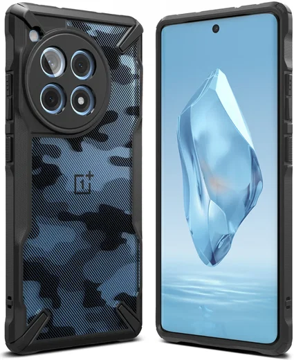 Ringke Fusion X OnePlus 12R Hoesje Back Cover Camo Zwart afbeelding 11