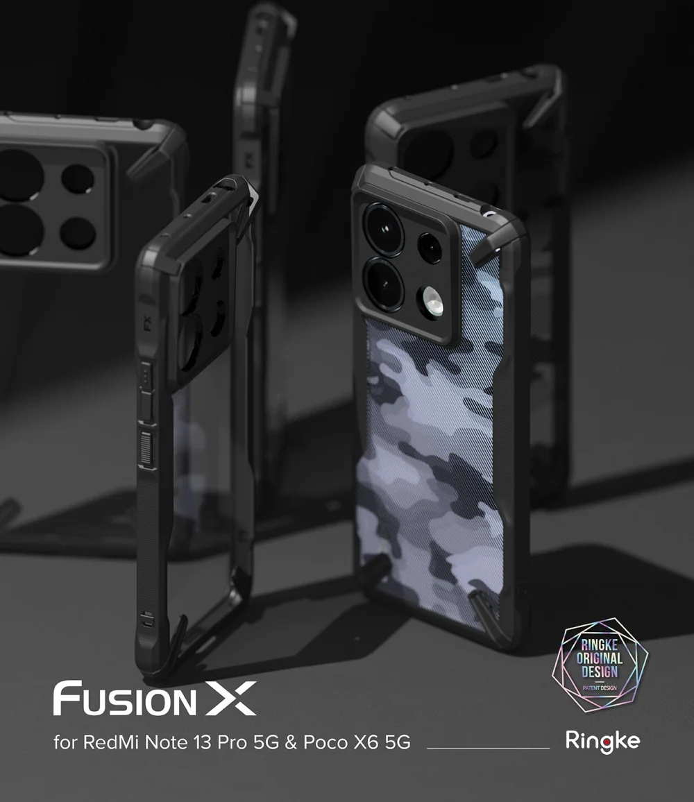Ringke Fusion X Xiaomi Redmi Note 13 Pro 5G / Poco X6 Hoesje Back Cover Camo afbeelding 2