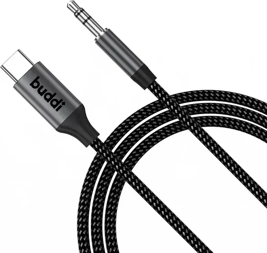 Buddi Flex USB-C naar 3.5mm Jack AUX DAC Audiokabel 1M Zwart afbeelding 16