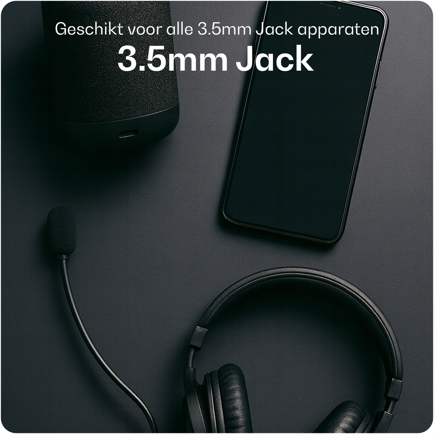 Buddi Flex USB-C naar 3.5mm Jack AUX DAC Audiokabel 1M Zwart afbeelding 3