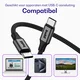 Buddi Flex USB-C naar USB-C 8K@60Hz Video Monitor Kabel 1.5M 20 Gbps afbeelding 3