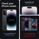 Spigen EZ Fit Glas.tR iPhone 14 Pro Privacy Screen Protector 2-Pack afbeelding 5