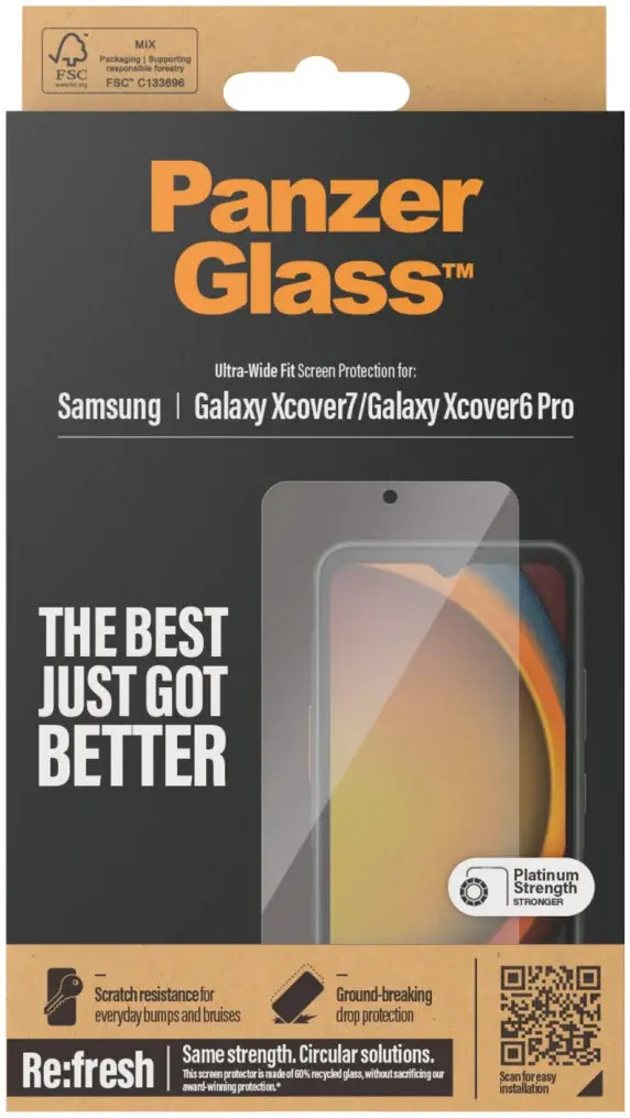 PanzerGlass Ultra-Wide Samsung Xcover 7 / 7 Pro / 6 Pro Screen Protector afbeelding 4