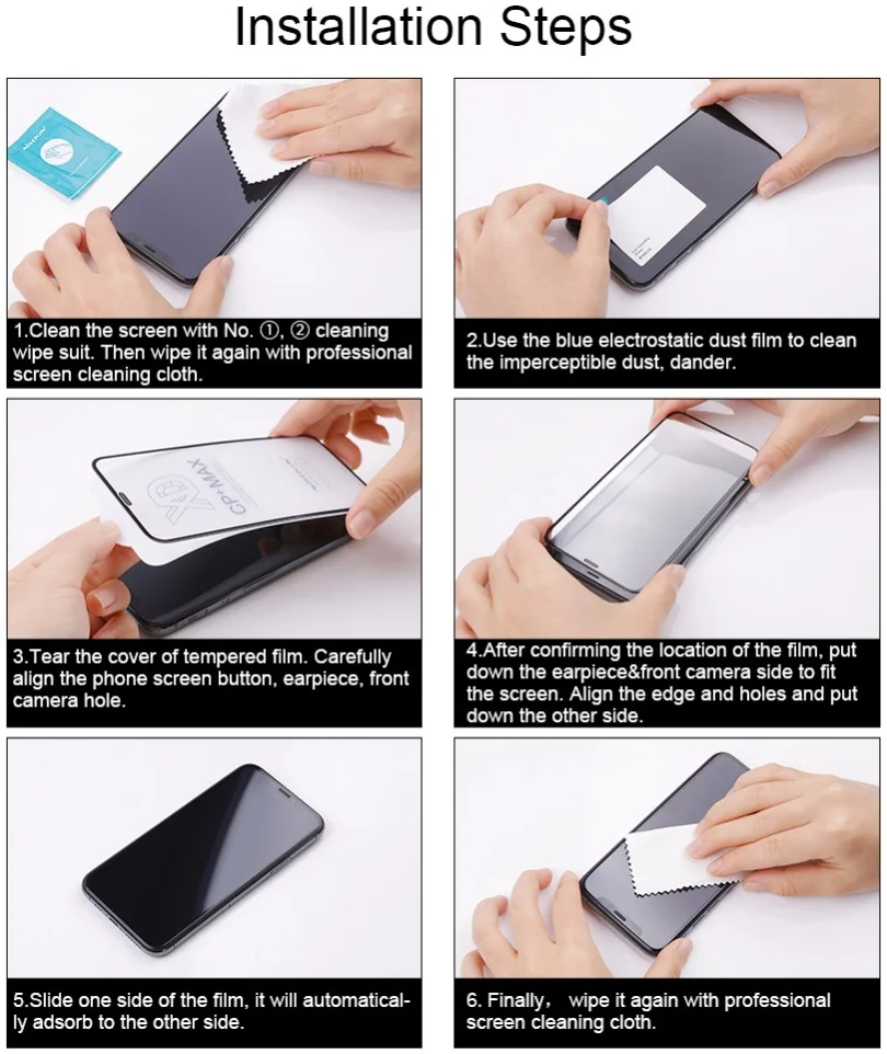 Nillkin Xiaomi Redmi Note 13 Pro Anti-Explosie Tempered Glass Zwart afbeelding 5