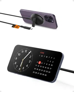 Spigen MagFit Draadloze MagSafe Oplader 15W met Kickstand Zwart