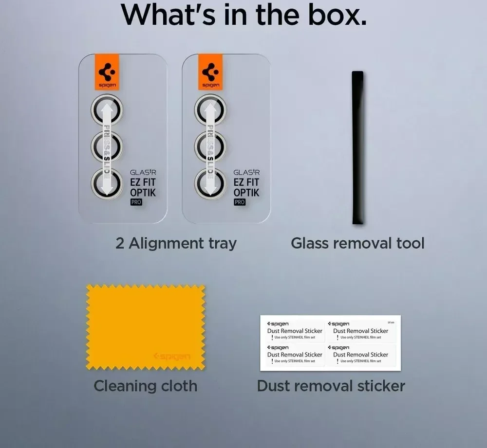 Spigen Optik Pro Samsung S24 Camera Protector Glas 2-Pack Geel afbeelding 11