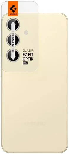Spigen Optik Pro Samsung S24 Camera Protector Glas 2-Pack Geel afbeelding 3