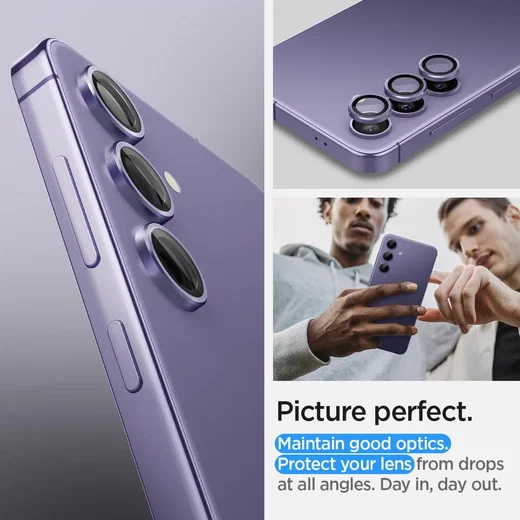 Spigen Optik Pro Samsung S24 Camera Protector Glas 2-Pack Paars afbeelding 5
