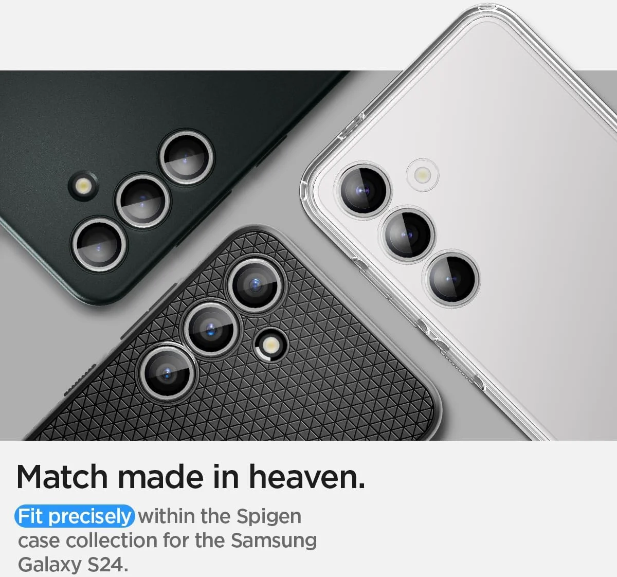Spigen Optik Pro Samsung S24 Camera Protector Glas 2-Pack Grijs afbeelding 6